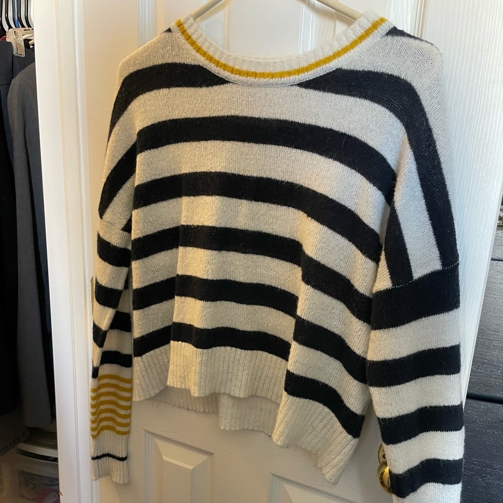 Black striped sweater